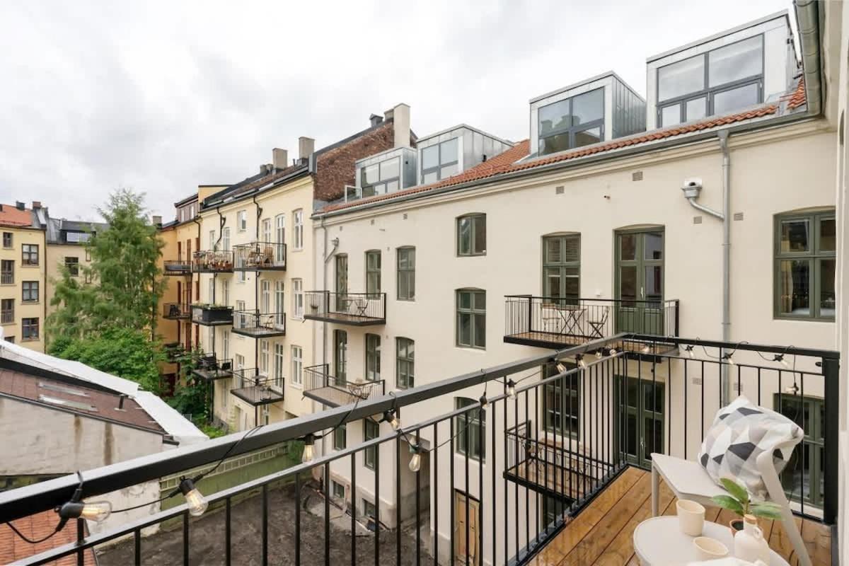Dinbnb Apartments Gruenerlokka I 2-Bedroom With Double Queen Room & Balcony Oslo Kültér fotó